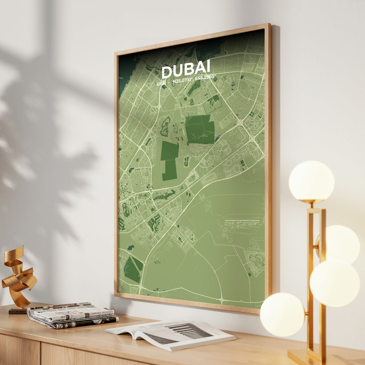 Dubai Clay Map Poster