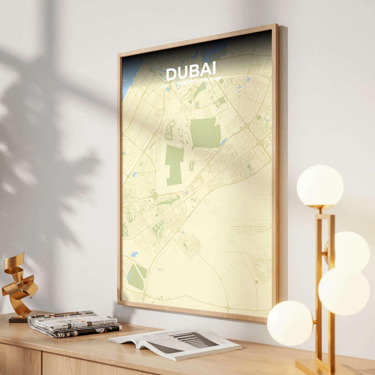 Dubai Drift Map Poster
