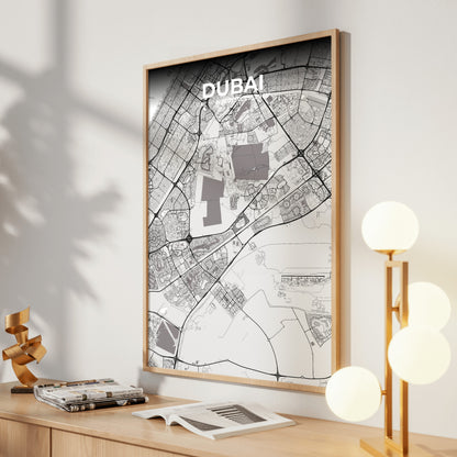 Dubai Ash Map Poster