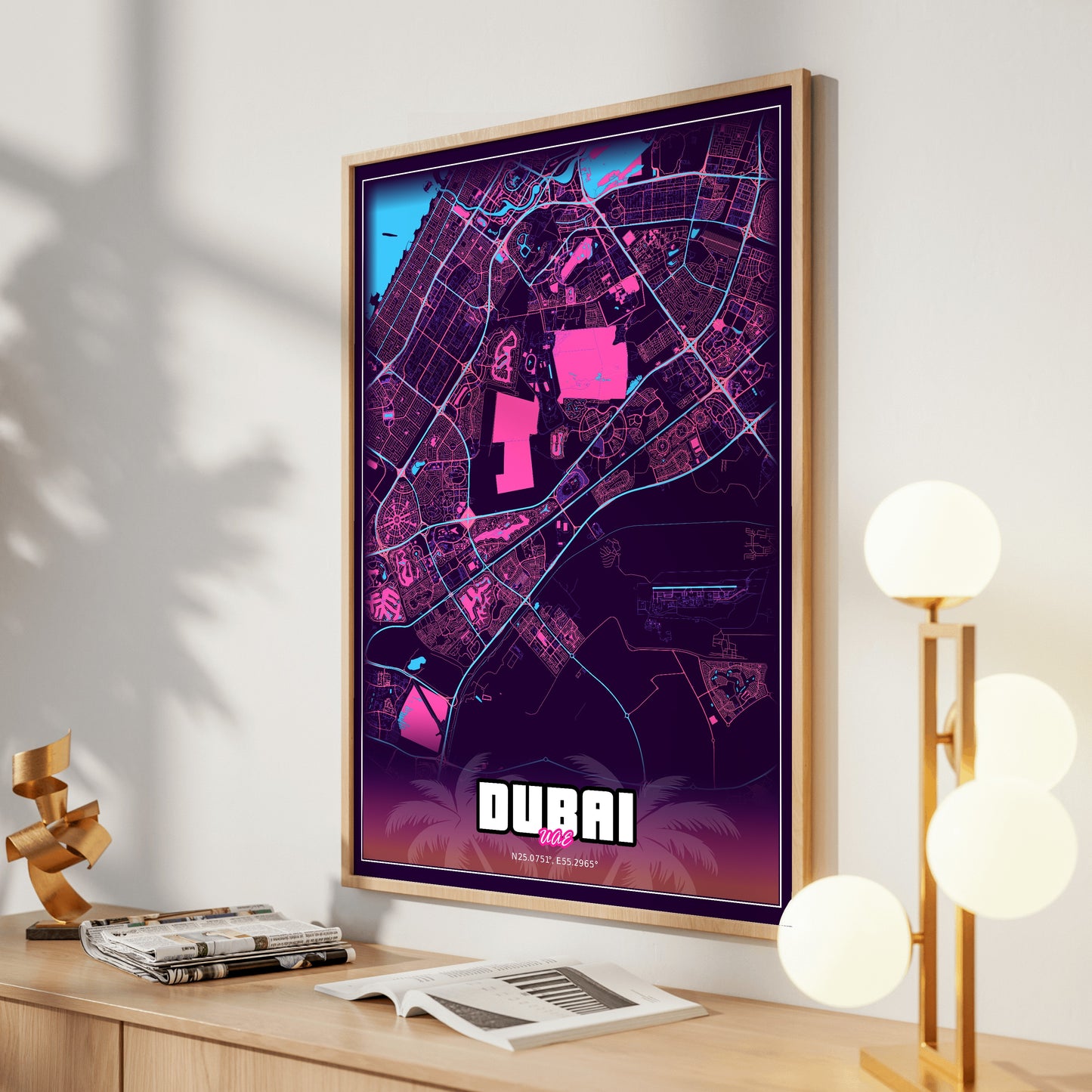 Dubai GTA Map Poster