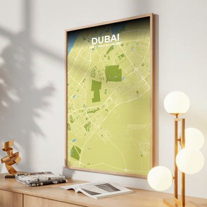Dubai Fern Map Poster
