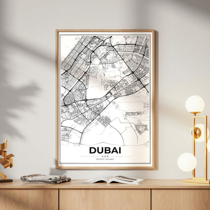Dubai Modern Map Poster