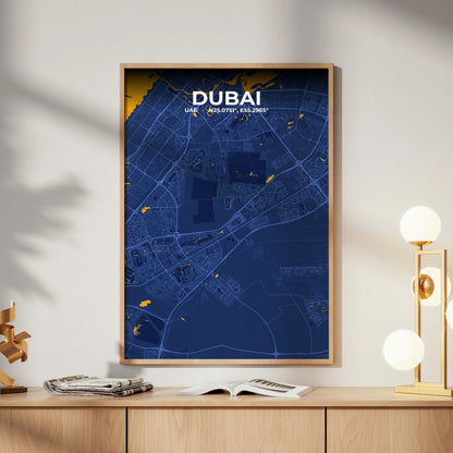 Dubai Ink Map Poster