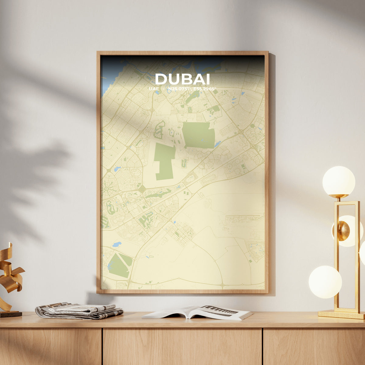 Dubai Drift Map Poster