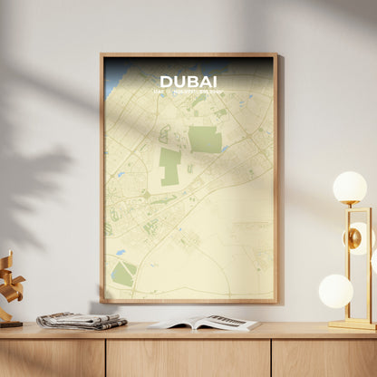 Dubai Drift Map Poster