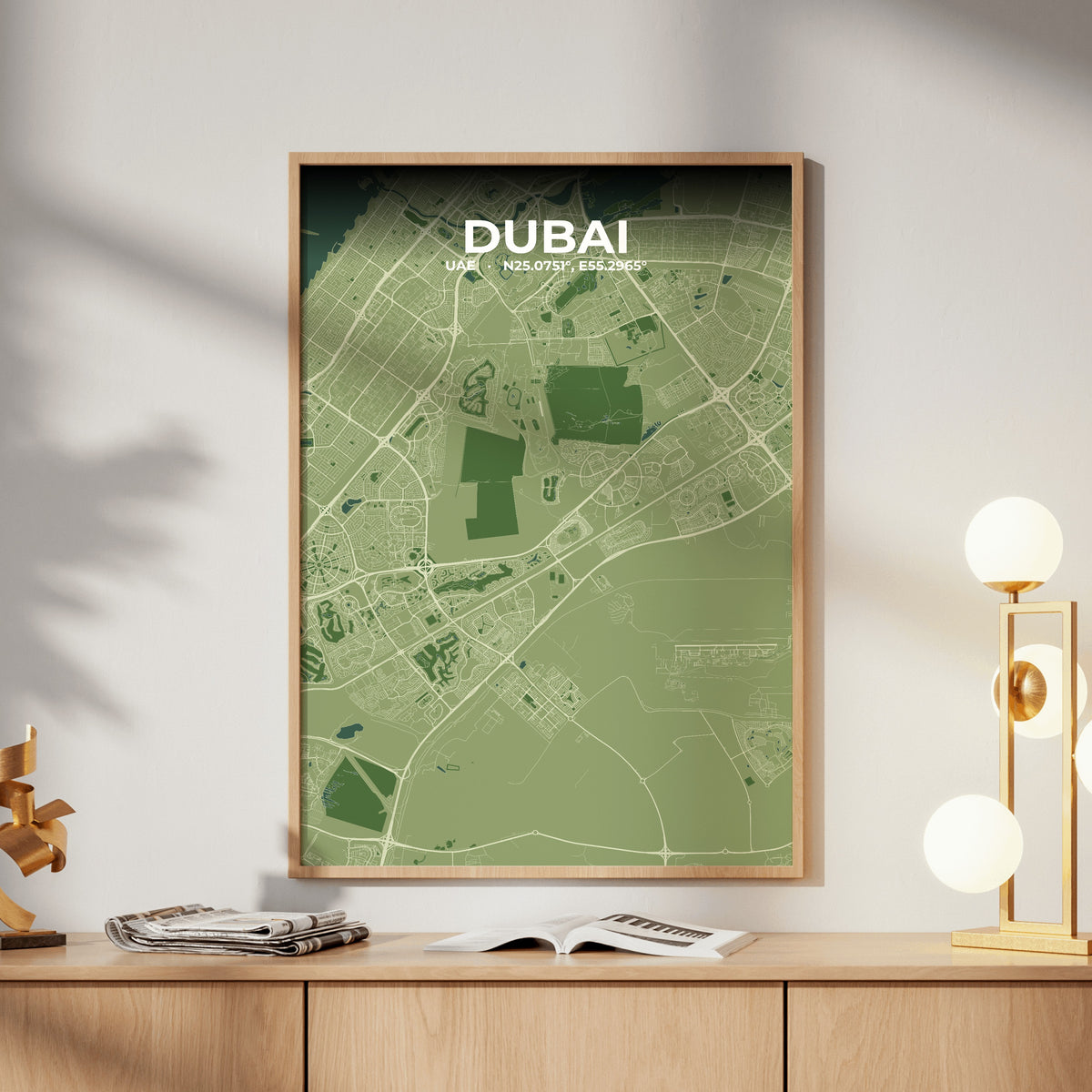 Dubai Clay Map Poster
