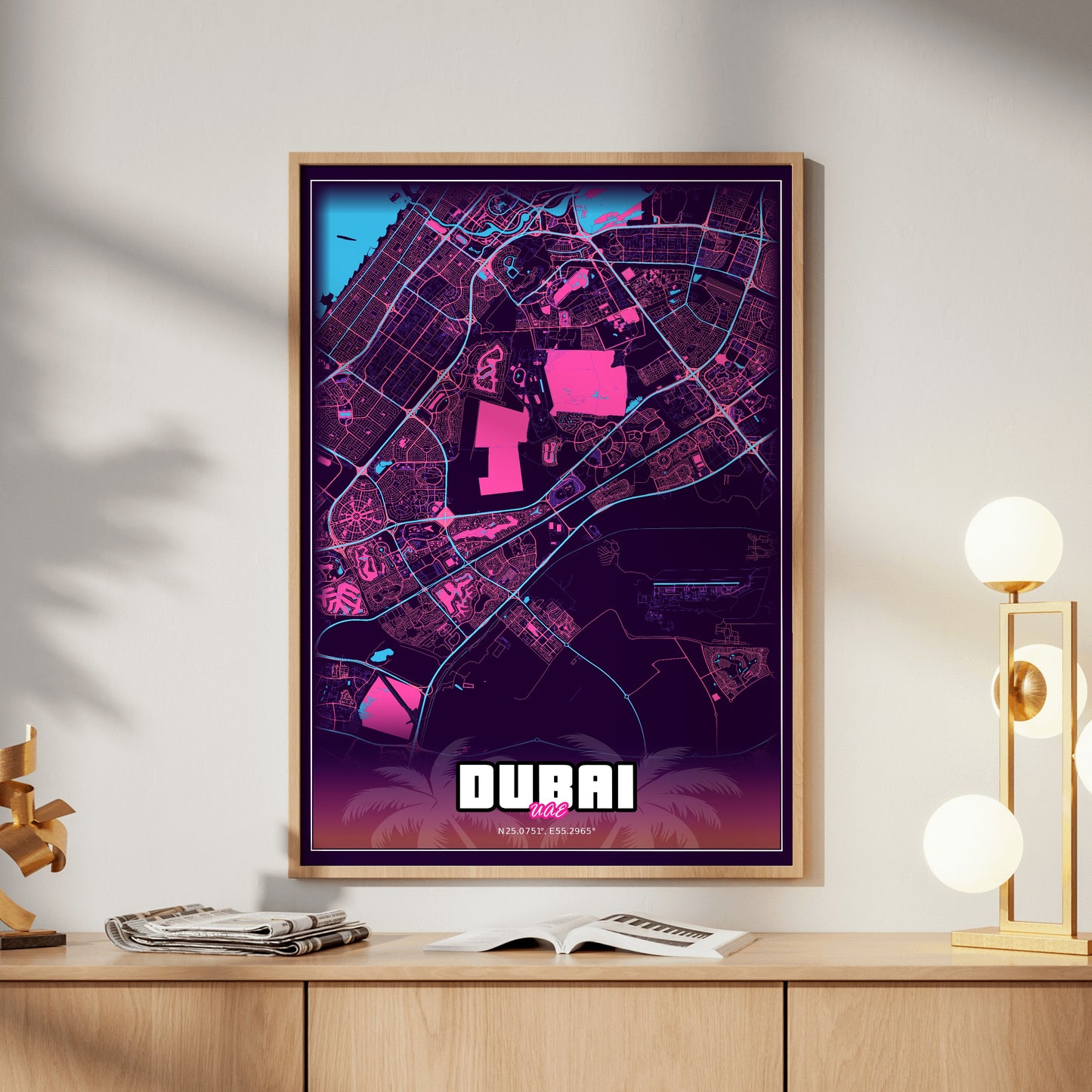 Dubai GTA Map Poster