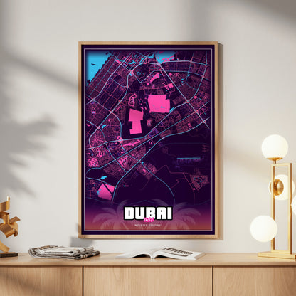 Dubai GTA Map Poster