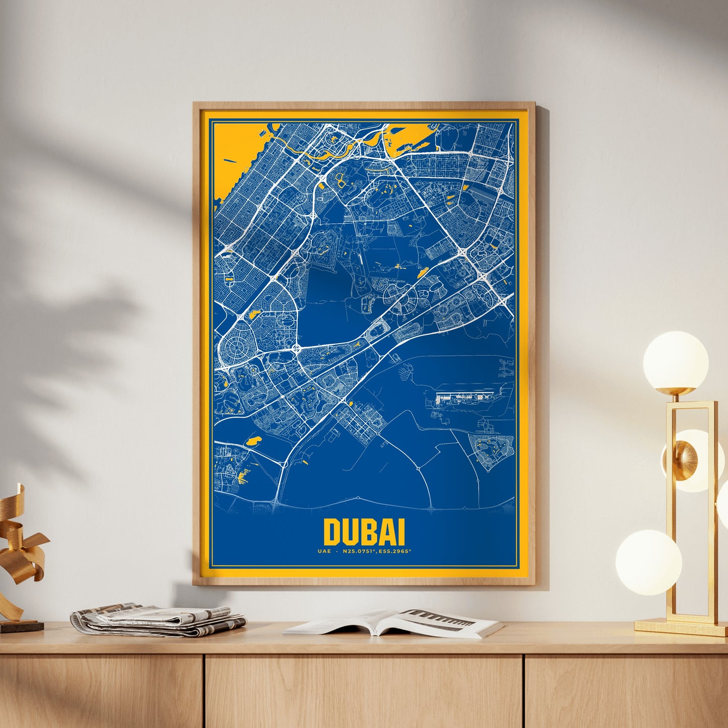 Dubai Blockbuster Map Poster