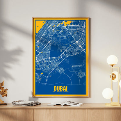 Dubai Blockbuster Map Poster