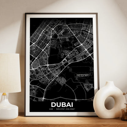 Dubai Elegant Map Poster