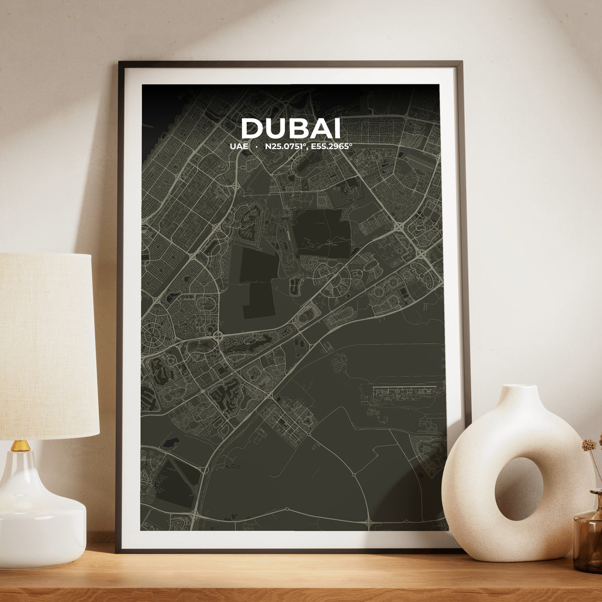 Dubai Sable Map Poster