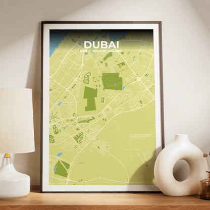 Dubai Fern Map Poster