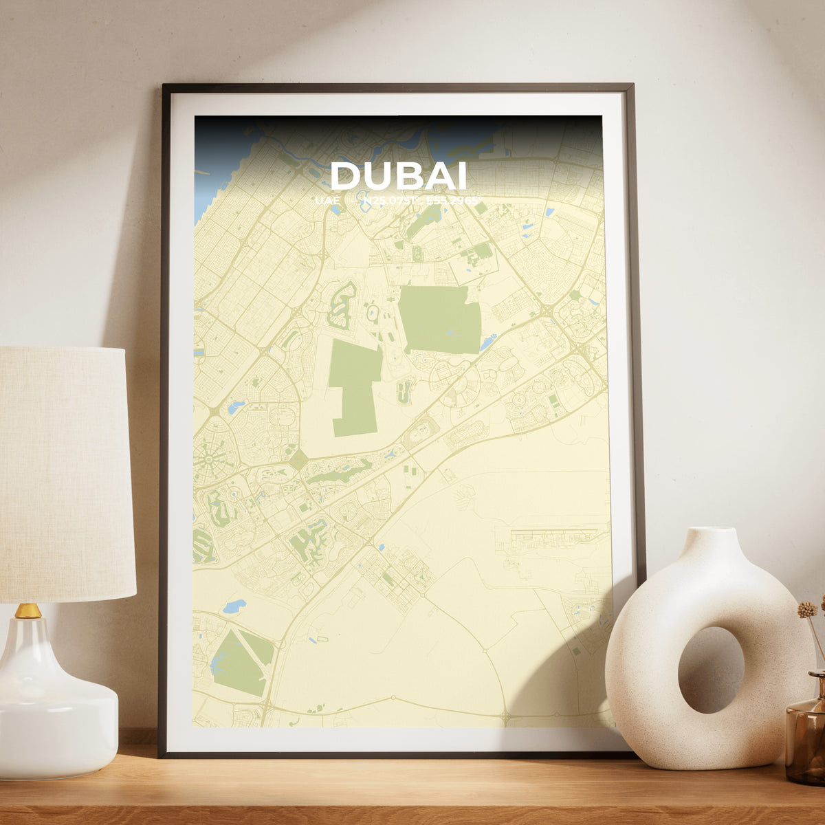 Dubai Drift Map Poster