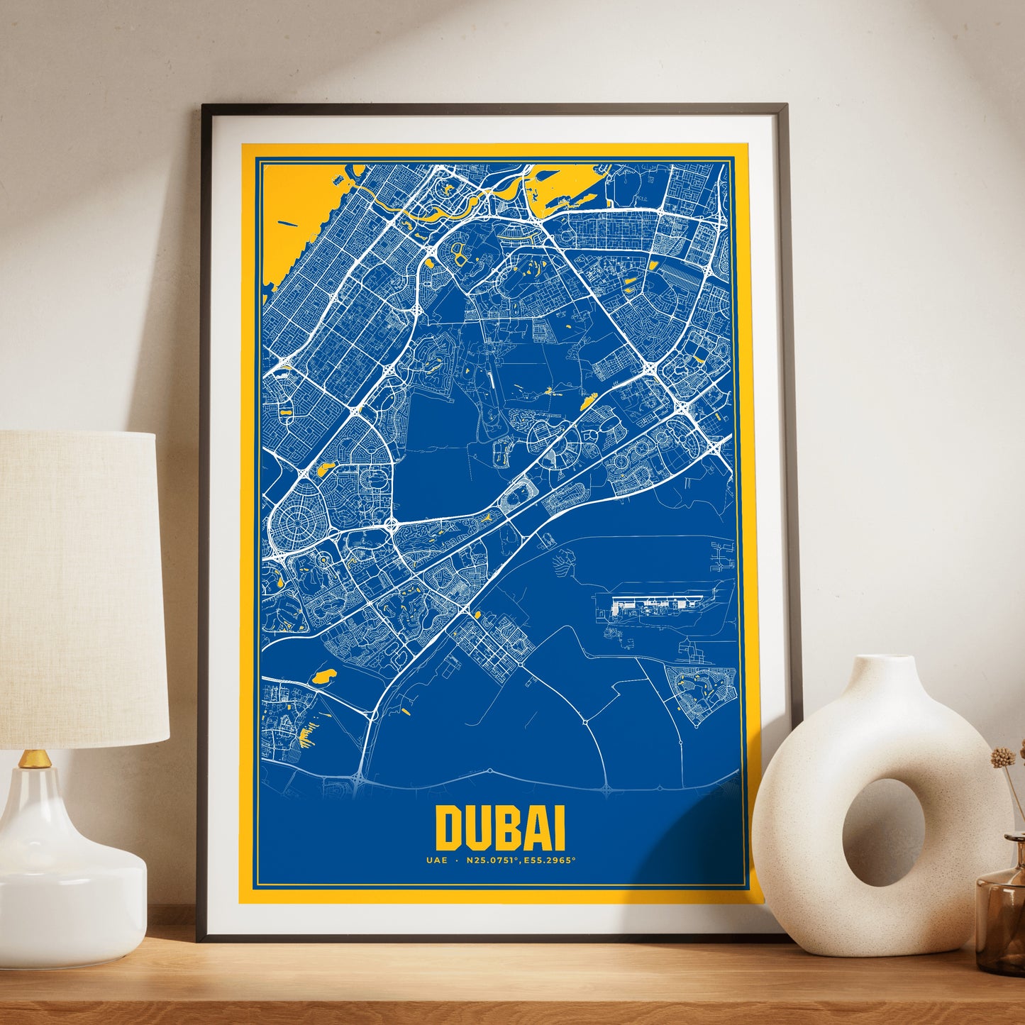 Dubai Blockbuster Map Poster