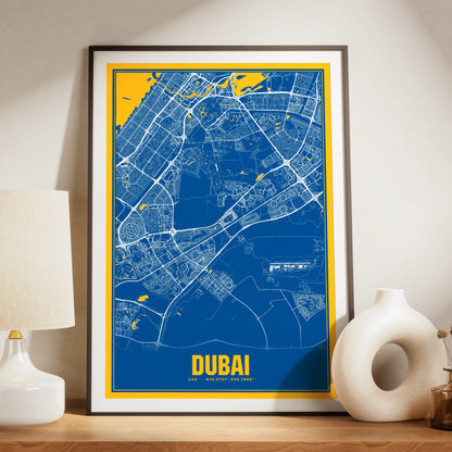 Dubai Blockbuster Map Poster