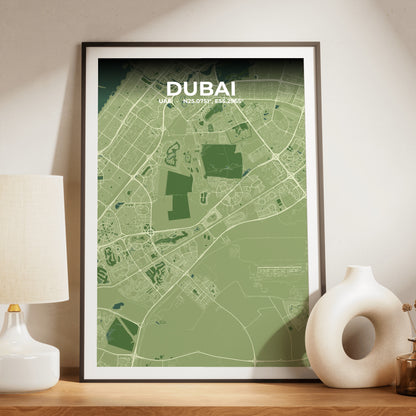 Dubai Clay Map Poster