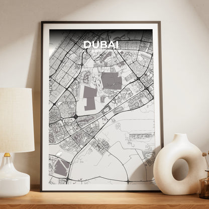 Dubai Ash Map Poster