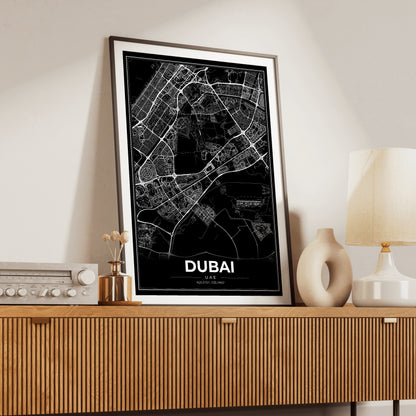 Dubai Modern Map Poster