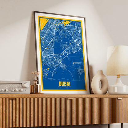 Dubai Blockbuster Map Poster