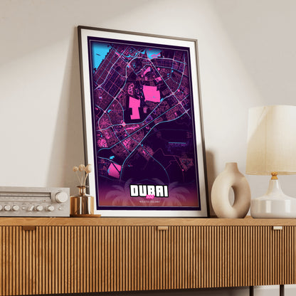 Dubai GTA Map Poster