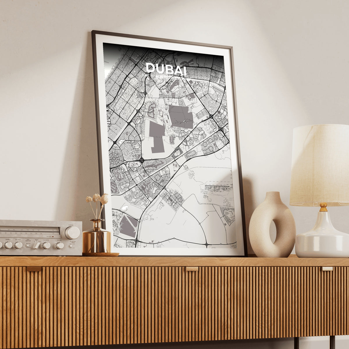 Dubai Ash Map Poster