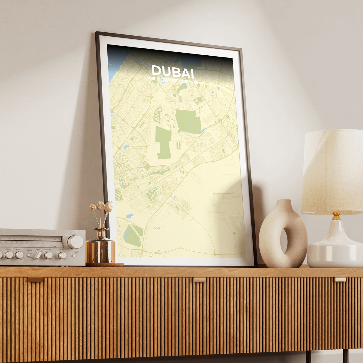 Dubai Drift Map Poster