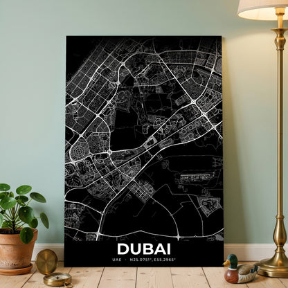 Dubai Elegant Map Poster