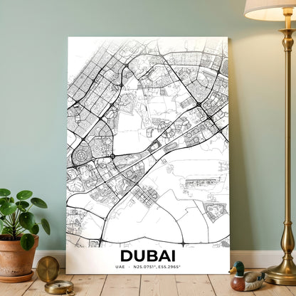 Dubai Elegant Map Poster