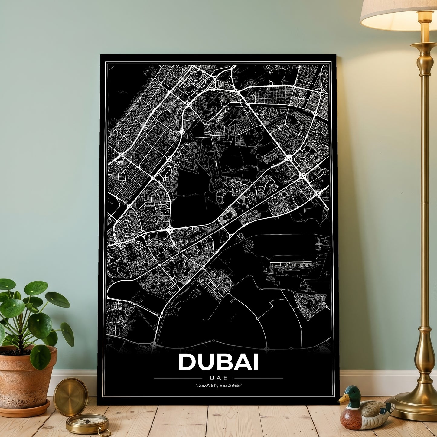 Dubai Modern Map Poster