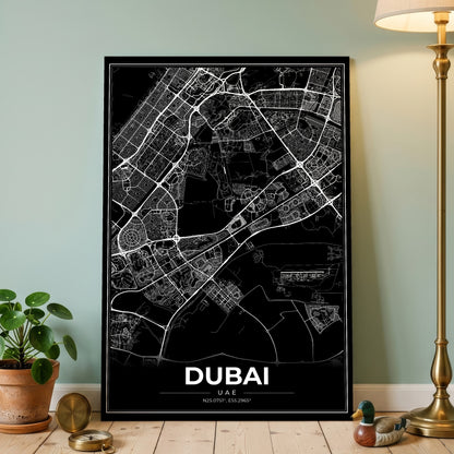 Dubai Modern Map Poster