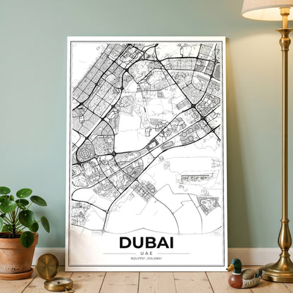 Dubai Modern Map Poster