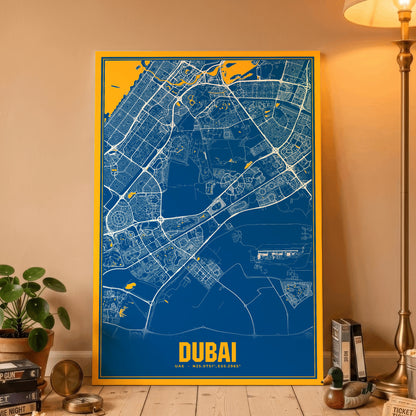 Dubai Blockbuster Map Poster