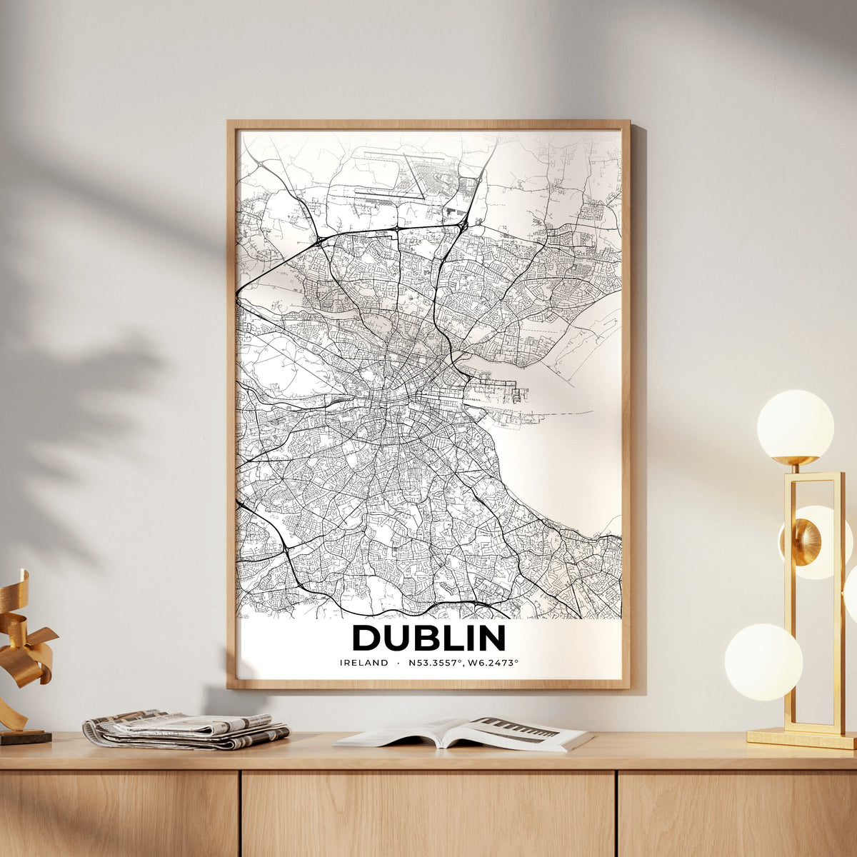 Dublin Elegant Map Poster