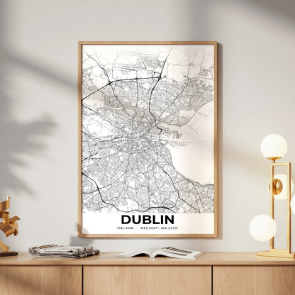 Dublin Elegant Map Poster