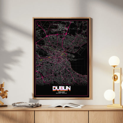 Dublin Retro Map Poster