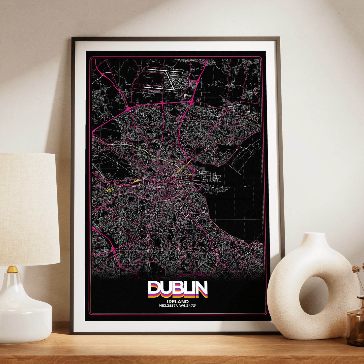 Dublin Retro Map Poster