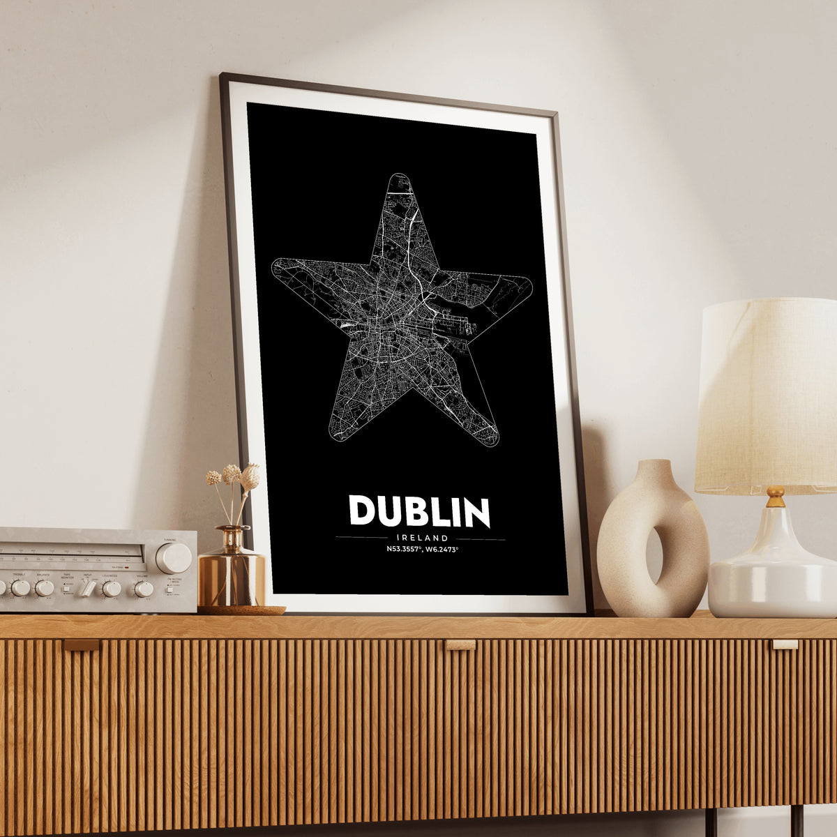 Dublin Star Map Poster