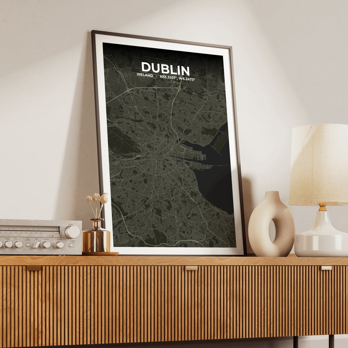 Dublin Sable Map Poster