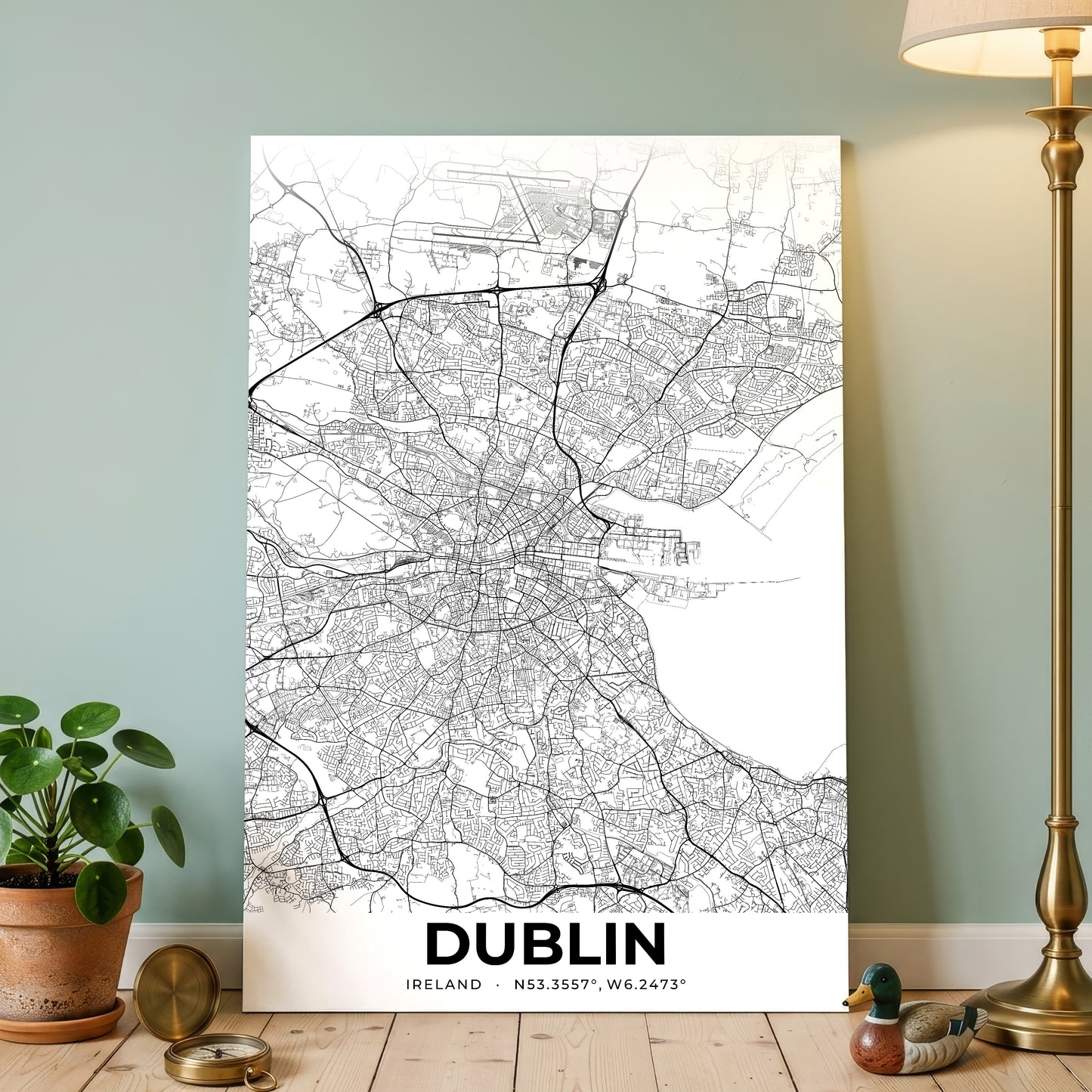 Dublin Elegant Map Poster