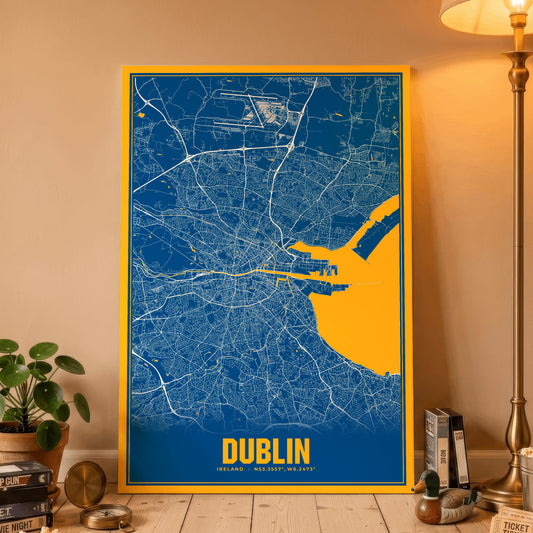 Dublin Blockbuster Map Poster