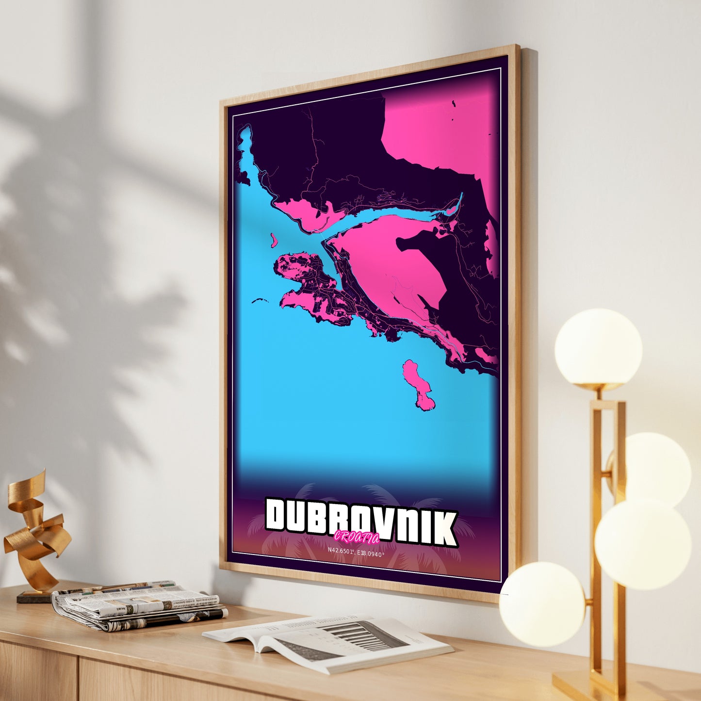 Dubrovnik GTA Map Poster
