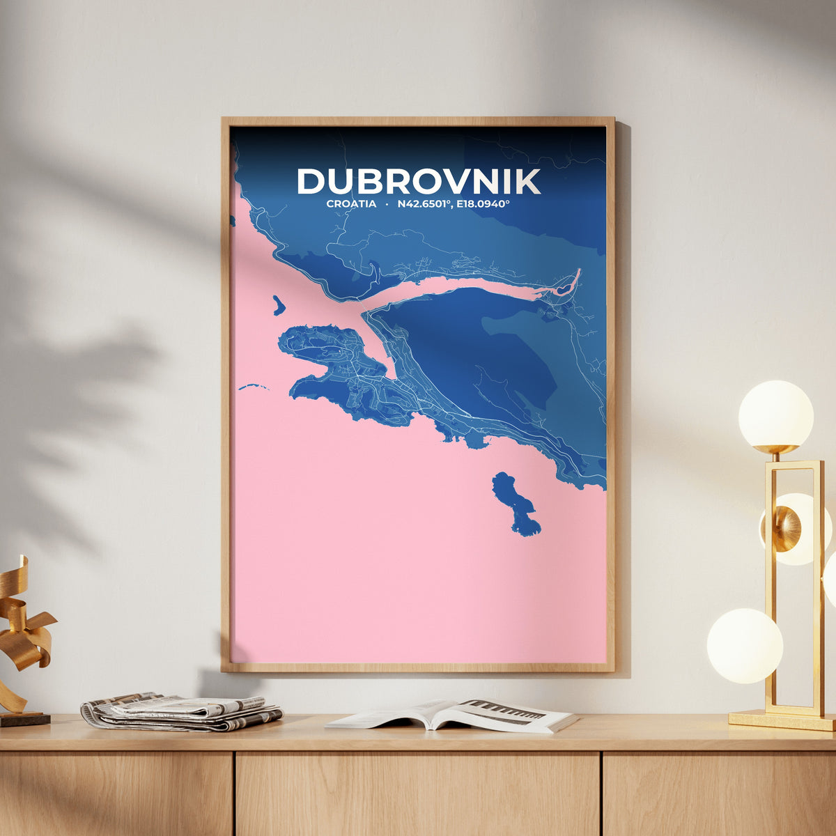 Dubrovnik Candy Map Poster