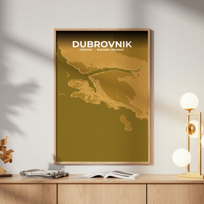 Dubrovnik Forge Map Poster