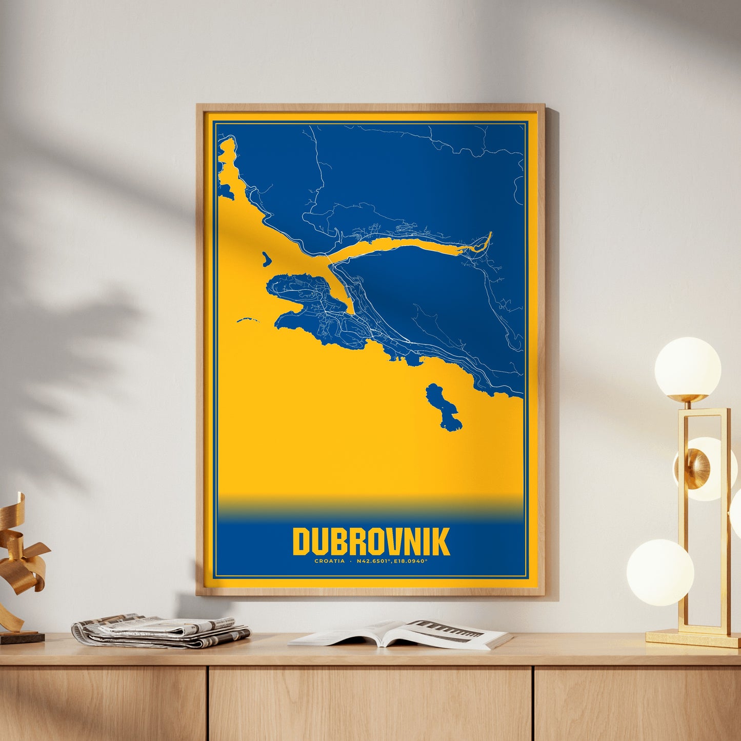 Dubrovnik Blockbuster Map Poster