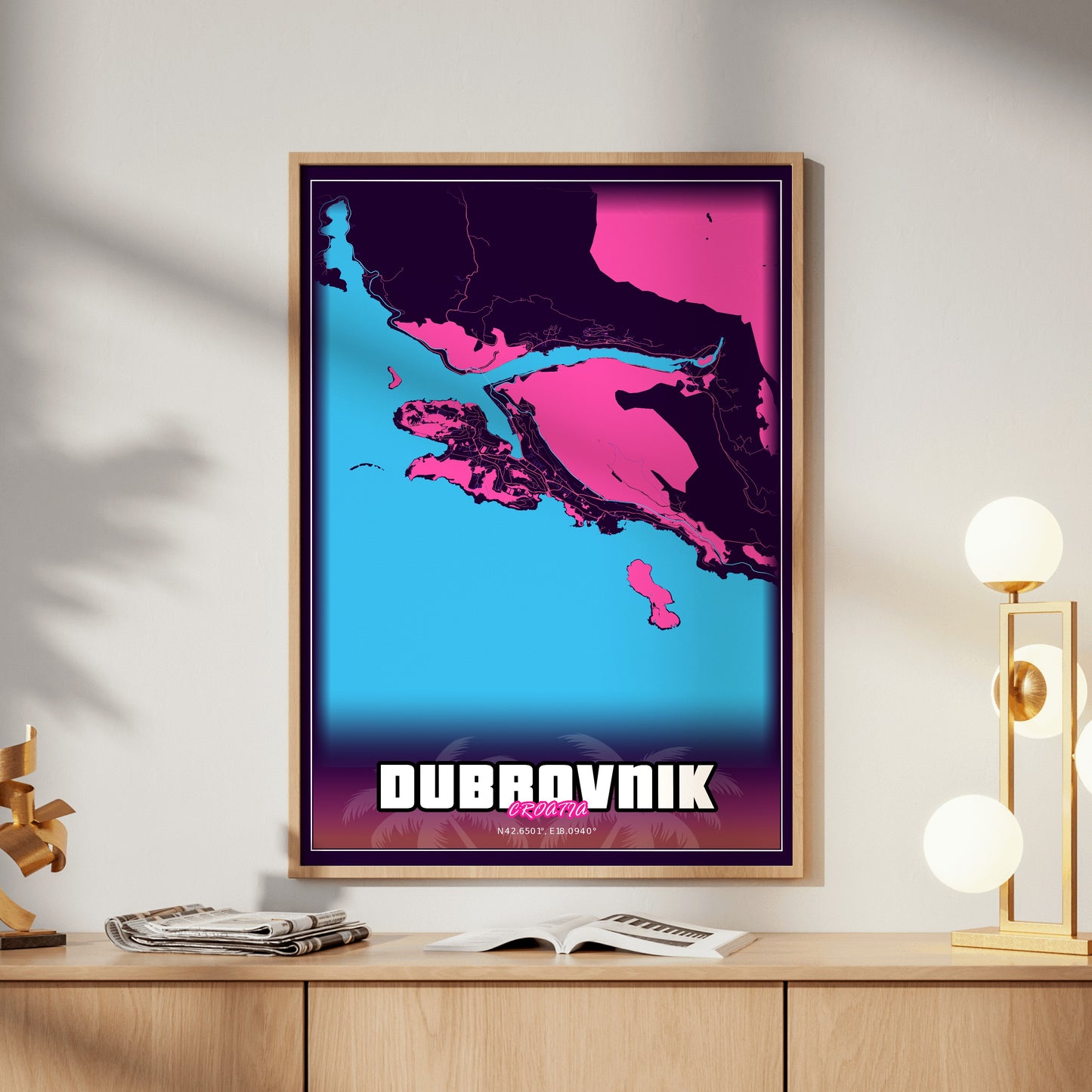 Dubrovnik GTA Map Poster