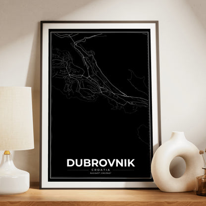 Dubrovnik Modern Map Poster