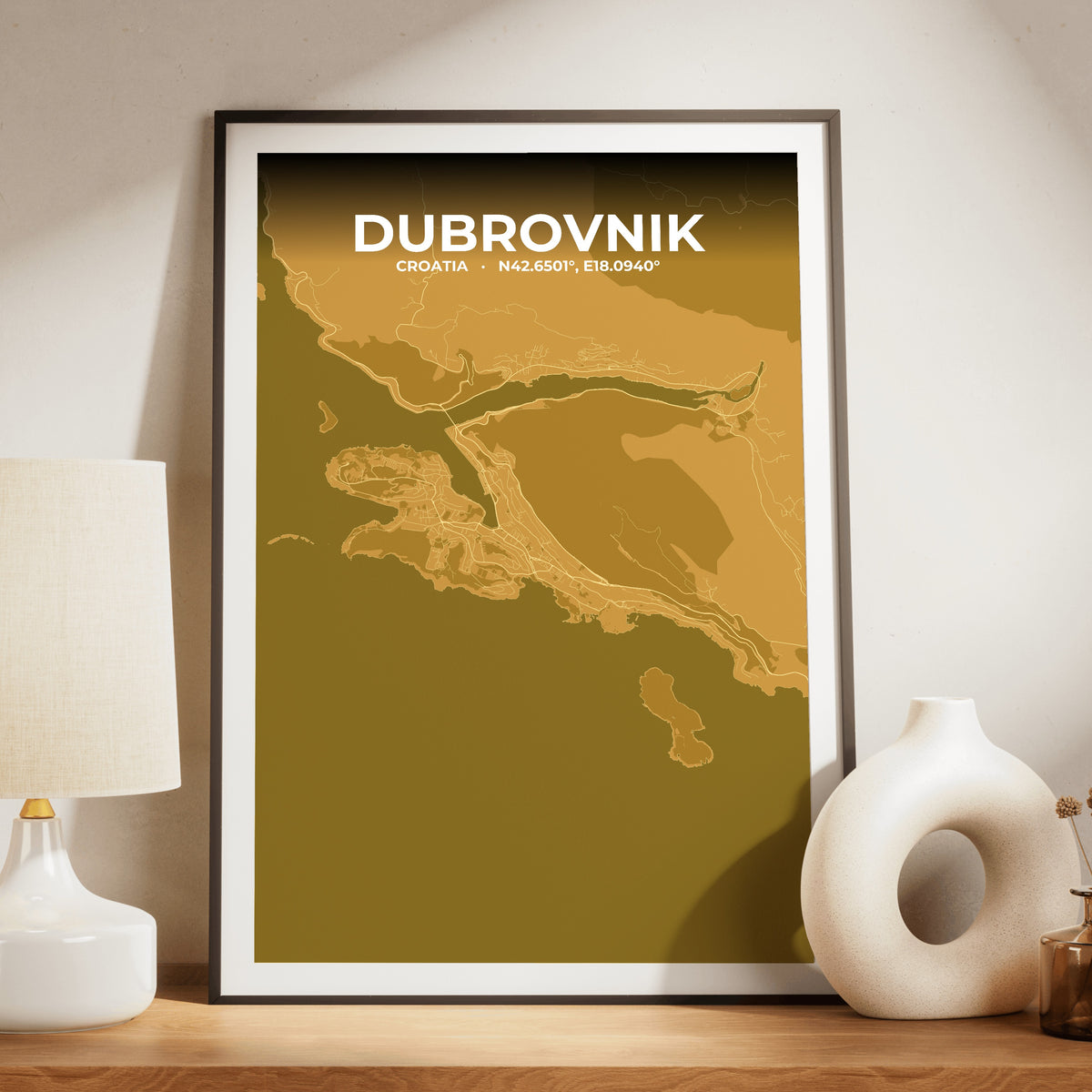 Dubrovnik Forge Map Poster