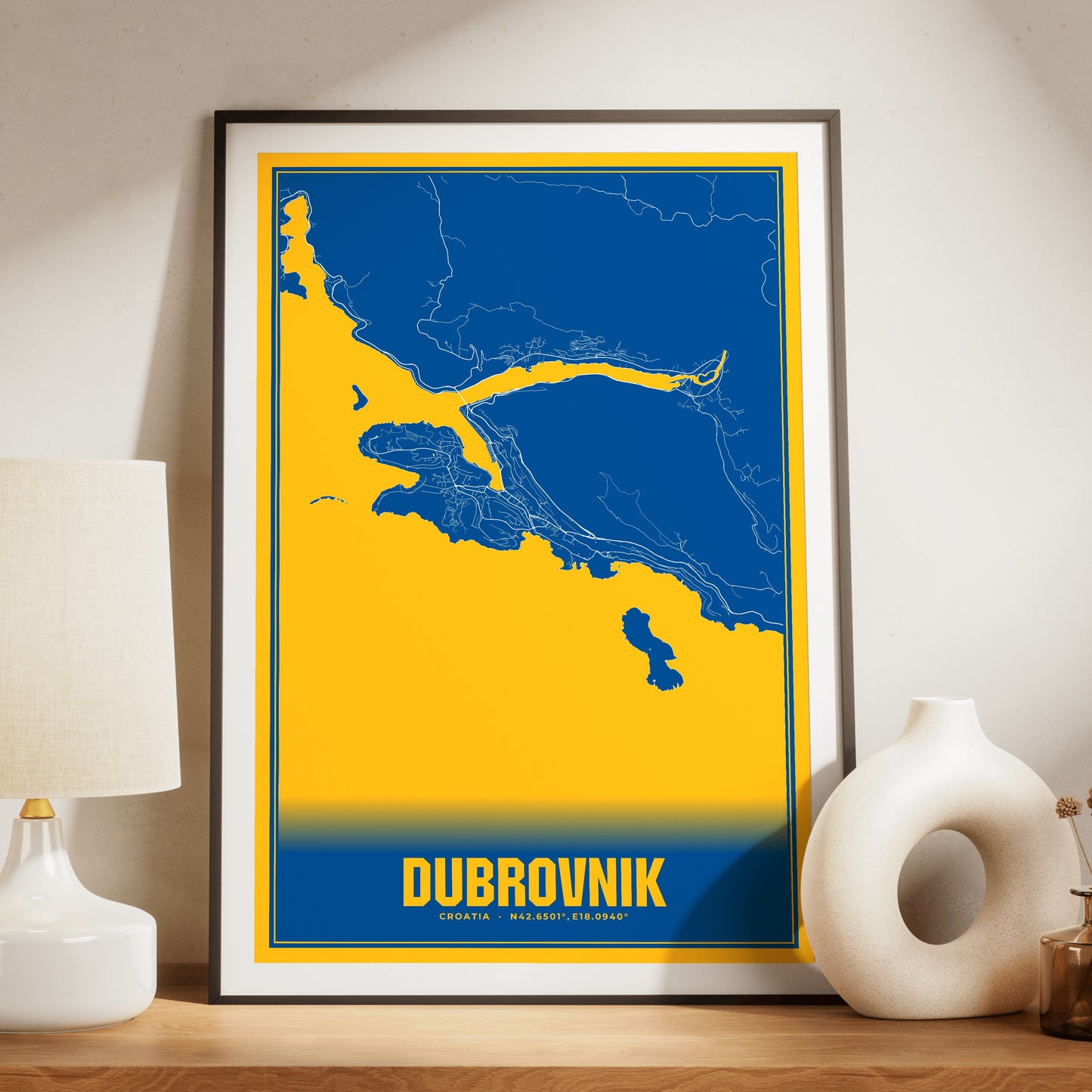 Dubrovnik Blockbuster Map Poster