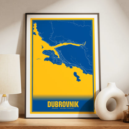 Dubrovnik Blockbuster Map Poster